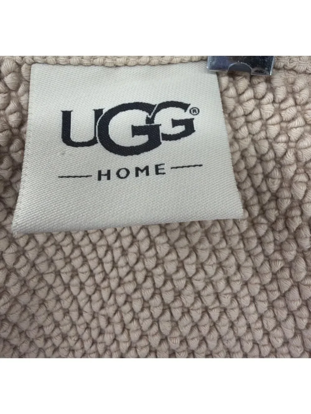 Ugg Home Bath Mat Textured Tan 32x20 Cotton Reversible Washable Luxe Minimalist